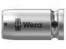 Adapter; Overall len: 25mm; Mounting: 1/4" (C6,3mm),1/4" square WERA