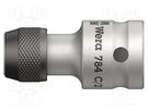 Adapter; Overall len: 50mm; Mounting: 1/2" square,5/16" (C8) WERA