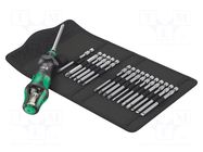 Hex key,square,Phillips,slot,Torx®; case; 19pcs. WERA