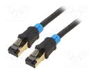 Patch cord; S/FTP; 6; Cu; PVC; black; 30m; RJ45 plug,both sides VENTION