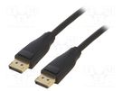 Cable; DisplayPort 1.4; DisplayPort plug,both sides; PVC; Len: 3m VENTION