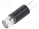 LED lamp; red; 5÷6VDC; No.of diodes: 1; -30÷75°C; 5mm; Bulb: T1 3/4 MARL