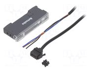 Sensor: optical fiber amplifier; NPN; IP40; Connection: cables; 2m AUTONICS