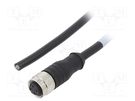 Connection lead; M12; PIN: 4; straight; 1m; plug; 250VAC; 4A; PVC MUELLER ELECTRIC