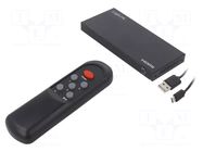 Switch; HDCP 2.2,HDMI 2.0; Input: HDMI socket x4; black LOGILINK