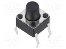 Microswitch TACT; SPST-NO; Pos: 2; 0.05A/12VDC; THT; 1.6N; 6x6mm SCHURTER