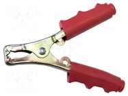 Crocodile clip; 60A; Grip capac: max.22mm; Overall len: 112mm; red MUELLER ELECTRIC