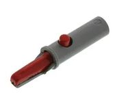 Spiedpogas skava 4 mm banānu spraudnim 60 V, 6 A sarkana, maks. 7,5 mm