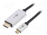 Adapter; HDCP 2.2,HDMI 2.1; HDMI plug,USB C plug; gold-plated GOOBAY