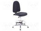 Chair; ESD; Seat dim: 460x430mm; Back dim: 440x510mm; 600÷850mm 