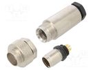 Connector: M9; plug; male; Plating: gold-plated; 125V; IP67; PIN: 8 BINDER
