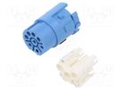 Connector: M23; contact insert; PIN: 8(4+4); female; for cable HUMMEL