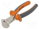 Pliers; end,cutting; anti-slip handles,satin; 160mm PG TOOLS