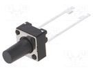 Microswitch TACT; SPST; Pos: 2; 0.05A/12VDC; THT; none; 1.57N; 9.5mm E-SWITCH
