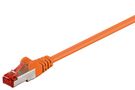 CAT 6 Patch Cable S/FTP (PiMF), orange, 0.5 m - copper conductor (CU), halogen-free cable sheath (LSZH)