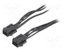 Cable; Micro-Fit 3.0; male-male; PIN: 6; 0.4m; 4A; Insulation: PVC ESPE