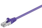 CAT 5e Patch Cable, SF/UTP, violet, 0.5 m - copper-clad aluminium wire (CCA)