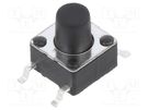 Microswitch TACT; SPST-NO; Pos: 2; 0.05A/12VDC; SMT; 1.6N; 6x6mm SCHURTER