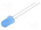 CRLED; 5mm; blue; 3000mcd; 30°; Front: convex; 12V; No.of term: 2 OPTOSUPPLY