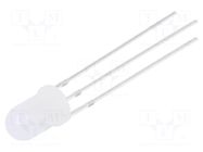LED; red/green; 5mm; 30°; Front: convex; 3÷15VDC; No.of term: 3 OPTOSUPPLY