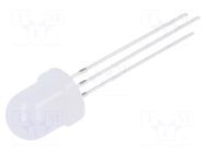 LED; red/green; 7.8mm; 30°; Front: convex; 3÷15VDC; No.of term: 3 OPTOSUPPLY