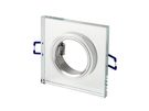 Downlight glass square silver 90x28x10mm(65mm)