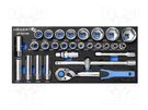 Tool: wrenches set; 28pcs; Kind of wrench: socket spanner HÖGERT TECHNIK