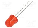 LED; 8mm; red; 4200mcd; 30°; Front: convex; 2.5÷15V; No.of term: 2 OPTOSUPPLY