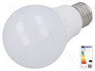 LED lamp; warm white; E27; 230VAC; 470lm; P: 5.5W; 2700K; CRImin: 80 ams OSRAM