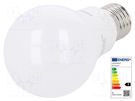 LED lamp; cool white; E27; 230VAC; 500lm; P: 6W; 6500K; CRImin: 80 ams OSRAM