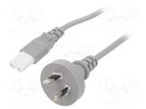 Cable; 2x0.75mm2; AS/NZS 3112 (I) plug,IEC C7 female; PVC; 1m LIAN DUNG