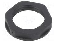 Nut; PG11; polyamide 66; black; Thread: PG; -50÷135°C HELLERMANNTYTON