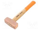 Hammer; 270mm; 600g; copper; wood BETA
