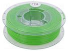 Filament: TPU; Ø: 1.75mm; green (light); 210÷230°C; 330g DEVIL DESIGN