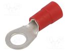 Tip: ring; M8; Ø: 8.5mm; 10mm2; crimped; for cable; insulated; tinned ERKO