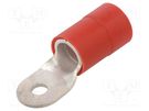 Tip: ring; M8; Ø: 8.5mm; 95mm2; crimped; for cable; insulated; tinned ERKO