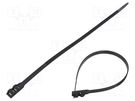 Cable tie; double lock; L: 360mm; W: 9mm; polyamide; 540N; black BM GROUP