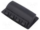 Holder; technopolymer PA; black; L: 50mm; W: 90mm; F2: 0.5kN; D: 17mm ELESA+GANTER