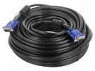 Cable; D-Sub 15pin HD plug,both sides; black; 40m; Øcable: 8mm VCOM
