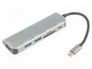 Adapter; OTG,USB 3.0; nickel plated; 0.15m; black; 5Gbps; silver VCOM