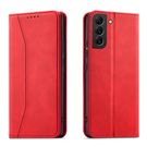 Magnet Fancy Case Case for Samsung Galaxy S22 + (S22 Plus) Pouch Wallet Card Holder Red, Hurtel