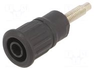 Connector: 4mm banana; socket; 32A; 1kV; black STÄUBLI