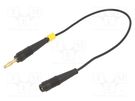 Extension cable; 19A; black; gold-plated; 0.25m; Insulation: PVC STÄUBLI