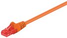 CAT 6 Patch Cable, U/UTP, orange, 1 m - copper-clad aluminium wire (CCA)