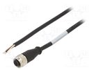 Connection lead; M12; PIN: 4; straight; 1.5m; plug; 250VAC; 4A; PVC MUELLER ELECTRIC