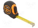 Measuring tape; L: 5m; Width: 19mm; Enclos.mat: ABS; Class: II BETA
