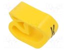 Markers; Marking: K; 8÷16mm; PVC; yellow; -30÷60°C; leaded; PA-3 PARTEX