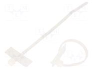 Cable tie; with label; L: 98mm; W: 2.5mm; natural; polyamide; 80N PARTEX