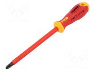 Screwdriver: insulated; Pozidriv®; PZ3; ERGONIC® FELO