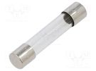 Fuse: fuse; quick blow; 1A; 250VAC; cylindrical,glass; 6.3x32mm EATON/BUSSMANN